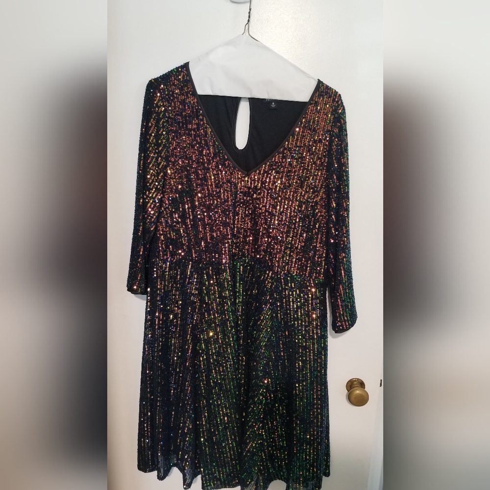 Torrid Multicolor Sequin Dress 0